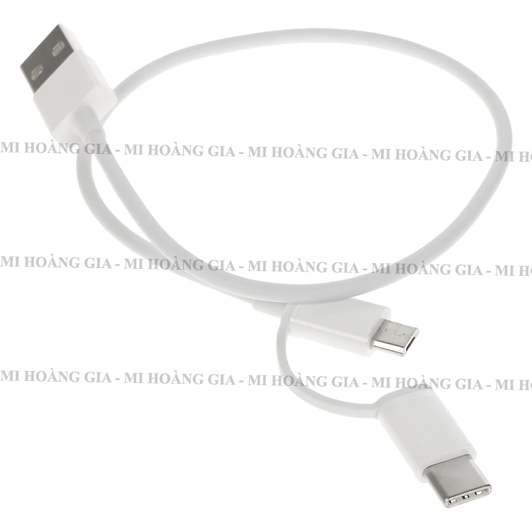 Dây Cáp Sạc Đa Năng 2 Trong 1 USB Type-C / Micro USB Xiaomi (1m) - Hàng Chính Hãng