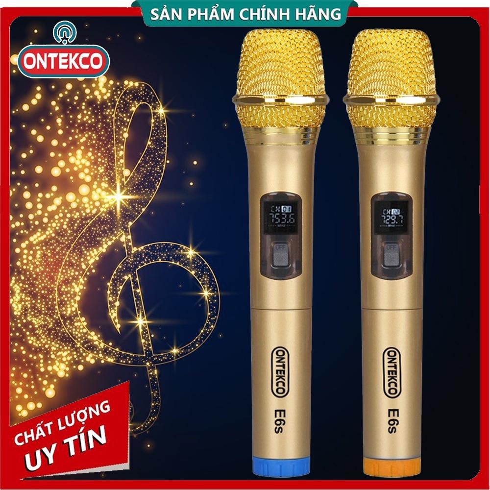 Micro không dây Ontekco E6s cao cấp bảo hành 12 tháng- míc hát