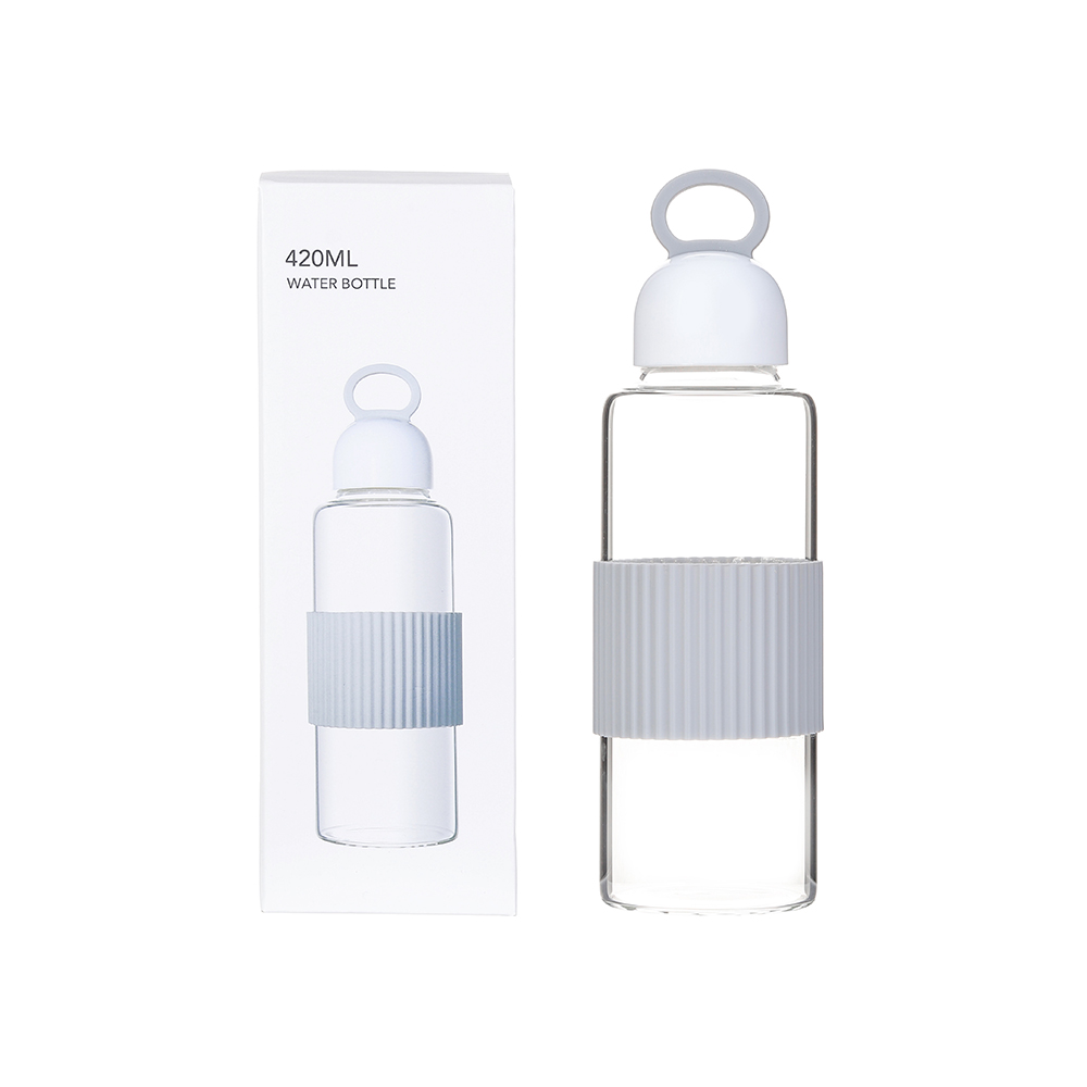 Bình nước thủy tinh Miniso 420ml - Hàng chính hãng