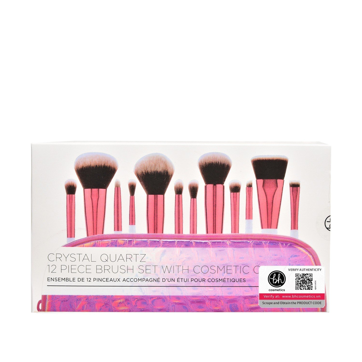 Bộ Cọ Trang Điểm BH COSMETICS CrystalQuartz 12 Piece Brush Set