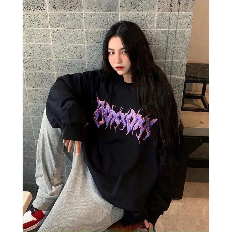 Áo sweater unisex form rộng Couple OxxO nam nữ phong cách ulzzang Wind