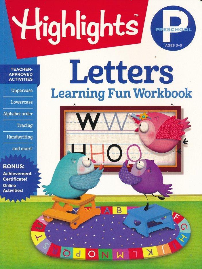 Highlights Preschool Learning Workbook Pack: Colors, Shapes, And Patterns; Tracing And Pen Control; Numbers; Letters
