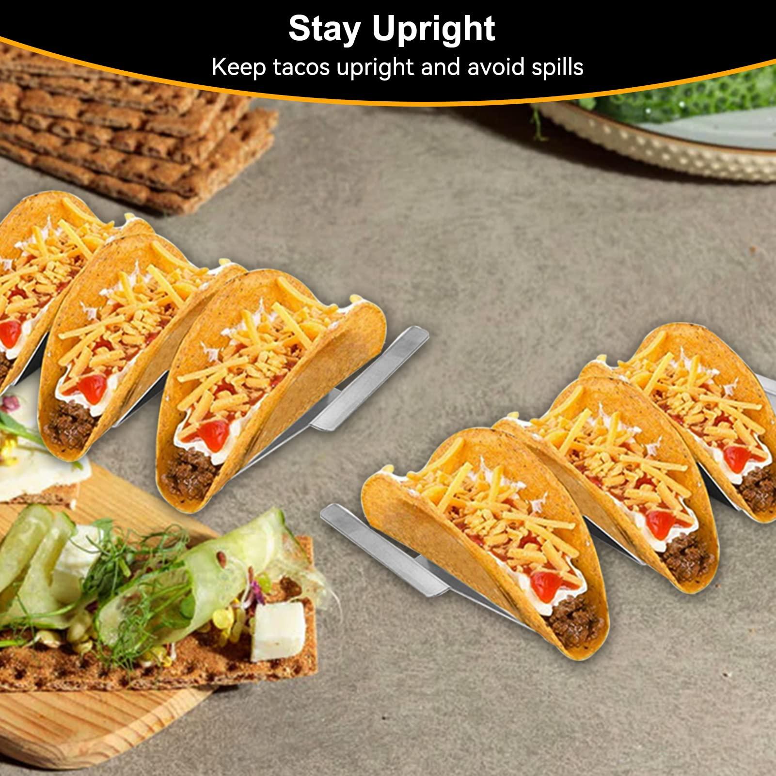 Khay tay bằng thép không gỉ, hỗ trợ bánh tortilla 2PCS cho lò nướng, nhà bếp và nhà hàng