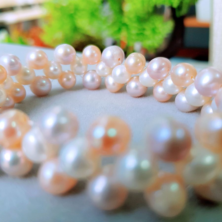 Vòng Tay Ngọc Trai Nước Ngọt Thiên Nhiên Cao Cấp - Chuỗi Kết Hoa Đa Sắc - Trang Sức Cô Tấm - VILA PEARL - Nhiều Màu - CTJ4211
