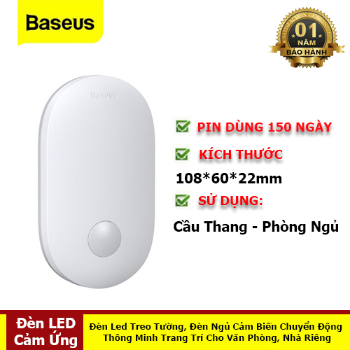 Đèn Led Treo Tường, Phòng Ngủ Cảm Biến Chuyển Động Thông Minh Trang Trí Cho Văn Phòng, Nhà Riêng - Hàng Chính Hãng Baseus