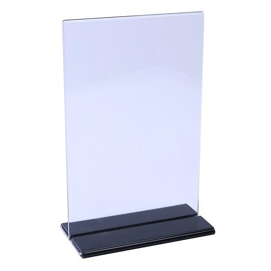 Menu mica A4 để bàn ĐẾ MÀU ĐEN khổ giấy A4, A5