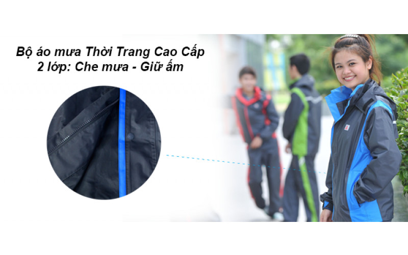 Áo mưa bộ thời trang cao cấp Nam Rando ASNM-38 For Men - Màu Ngẫu Nhiên