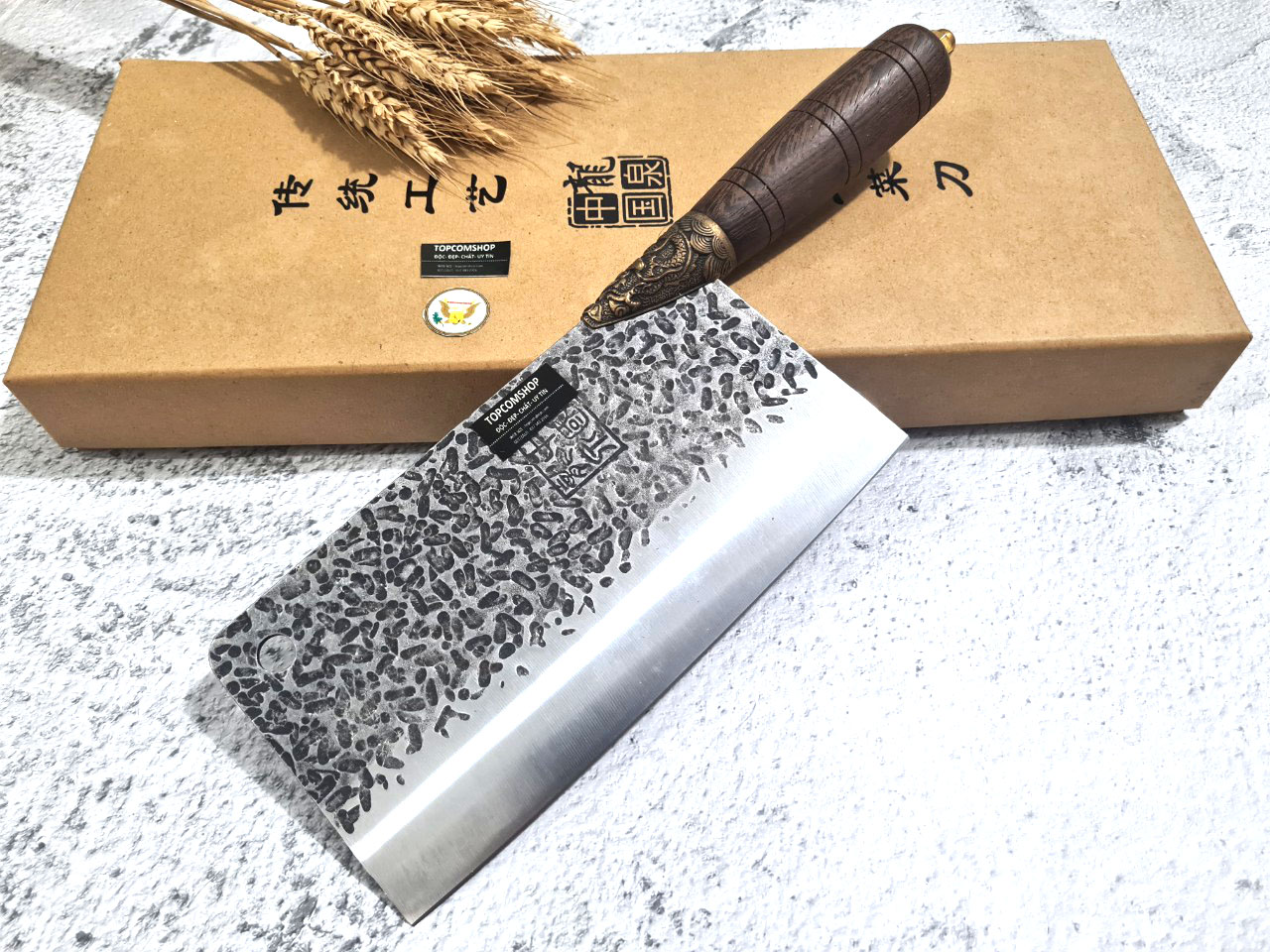 DAO BẾP THÁI CHẶT KHÂU ĐỒNG RỒNG MÃ A2 DT155 NT topcomshop vn