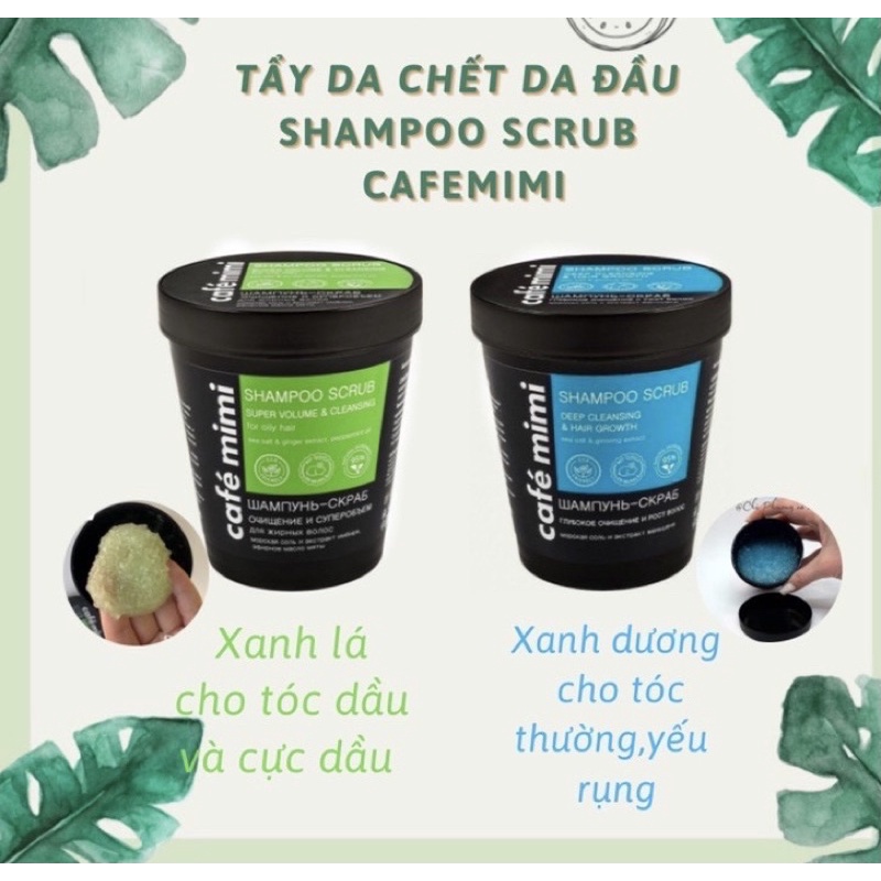 Tẩy da chết làm sạch da đầu Cafe Mimi Super Volume Scrub 330gram