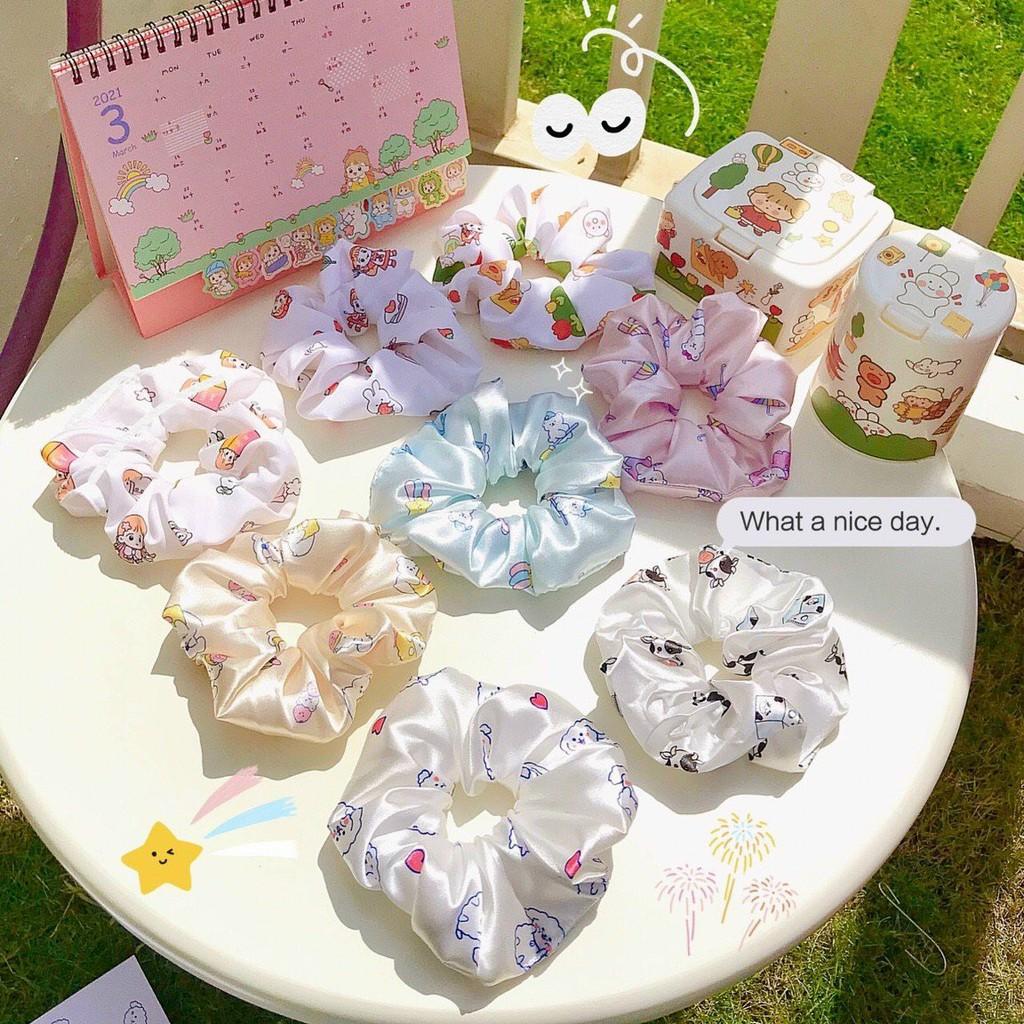 Buộc tóc Scrunchies mẫu xinh xỉu cho cô nàng dễ thương - MiuSua