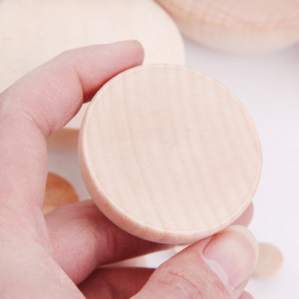 50 Chiếc 1 Cm Gỗ Tự Nhiên Khối Chưa Hoàn Thành Một Nửa Bóng Gỗ Thủ Công Trẻ Em Tự Làm Đồ Chơi