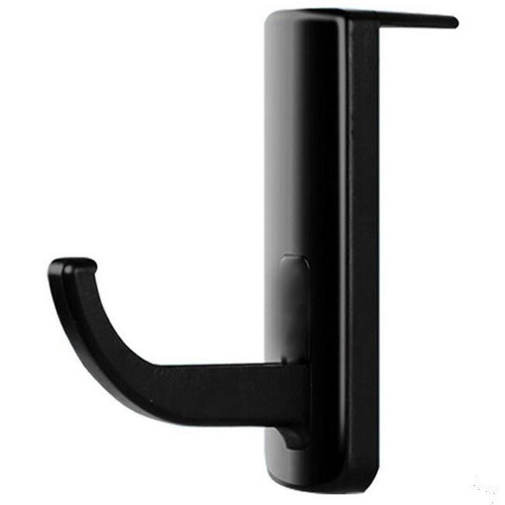 Headphone Headset Hanger Hook with Tape Sticker for Desk PC Display Black