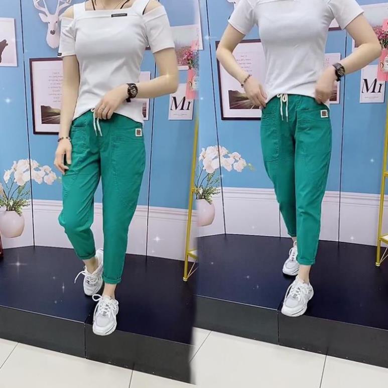 Quần Baggy Nữ, Quần Kaki Nữ Cạp Chun** Phong Cách Trẻ Trung Sành Điệu Mẫu mới có dây rút