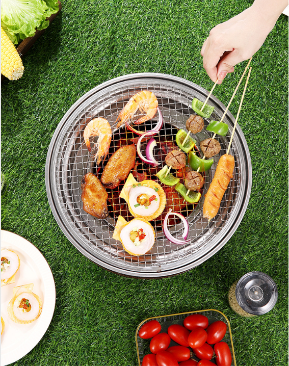 Bếp Lò Nướng Than Phong Cách Hàn Quốc BBQ Grill Camping Carbon (full option)