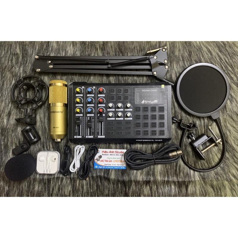 Bộ combo livestream S8 Bluetooth và Mic Bm 900 âm thanh cực hay