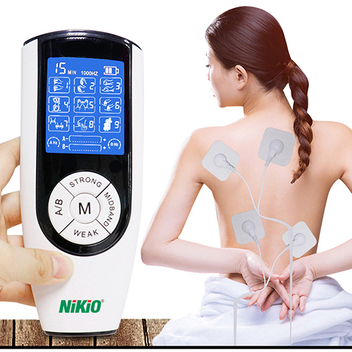 Máy Massage Xung Điện Trị Liệu Nikio NK-103 - 4 Miếng Dán Mát Xa Thư Giãn Giảm Đau Nhức Toàn Thân, 9 Chế Độ, 15 Cường Độ Matxa Tùy Chỉnh - Dòng Cao Cấp Pin Sạc