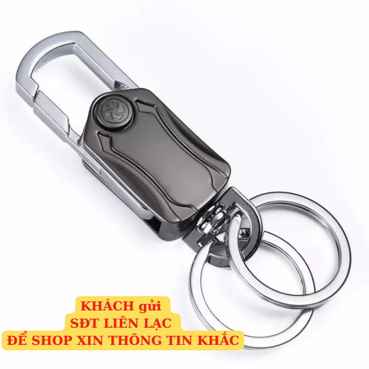 Móc khoá KHẮC TÊN SDT xoay đa năng 5in1 móc chìa khóa xoay Spinner thép ko gỉ A79