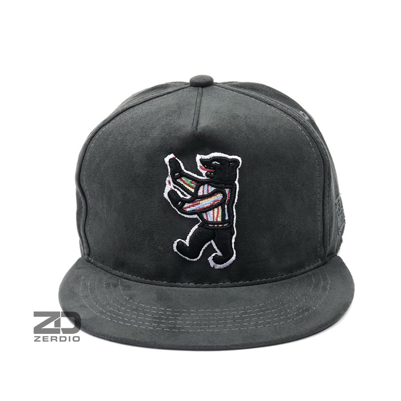 Nón hiphop, Mũ snapback nam nữ Raccoon xám mã SN65 vải cotton cao cấp