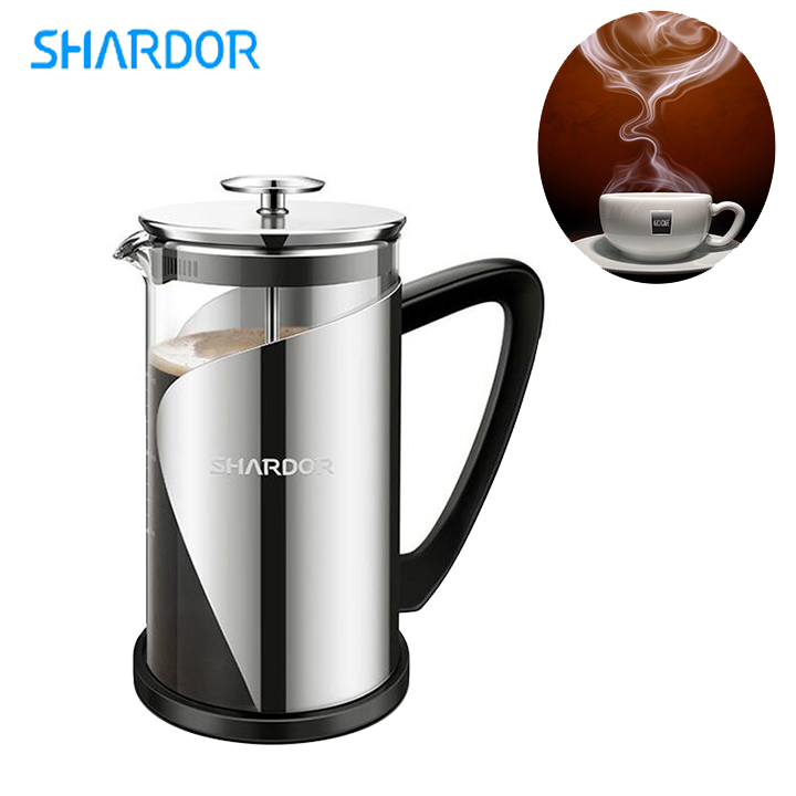 Bình pha cà phê kiểu Pháp French Press Shardor FP515S dung tích 1000ml - Hàng nhập khẩu