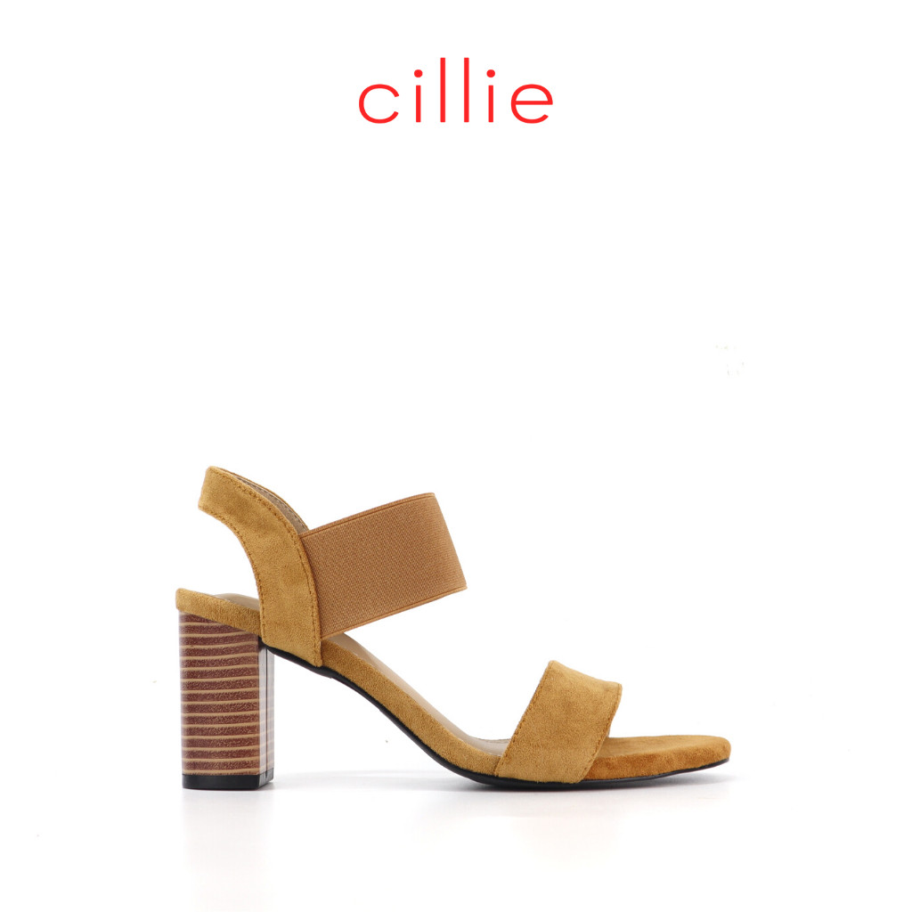 Giày sandal cao 7cm phối thun Cillie 1010