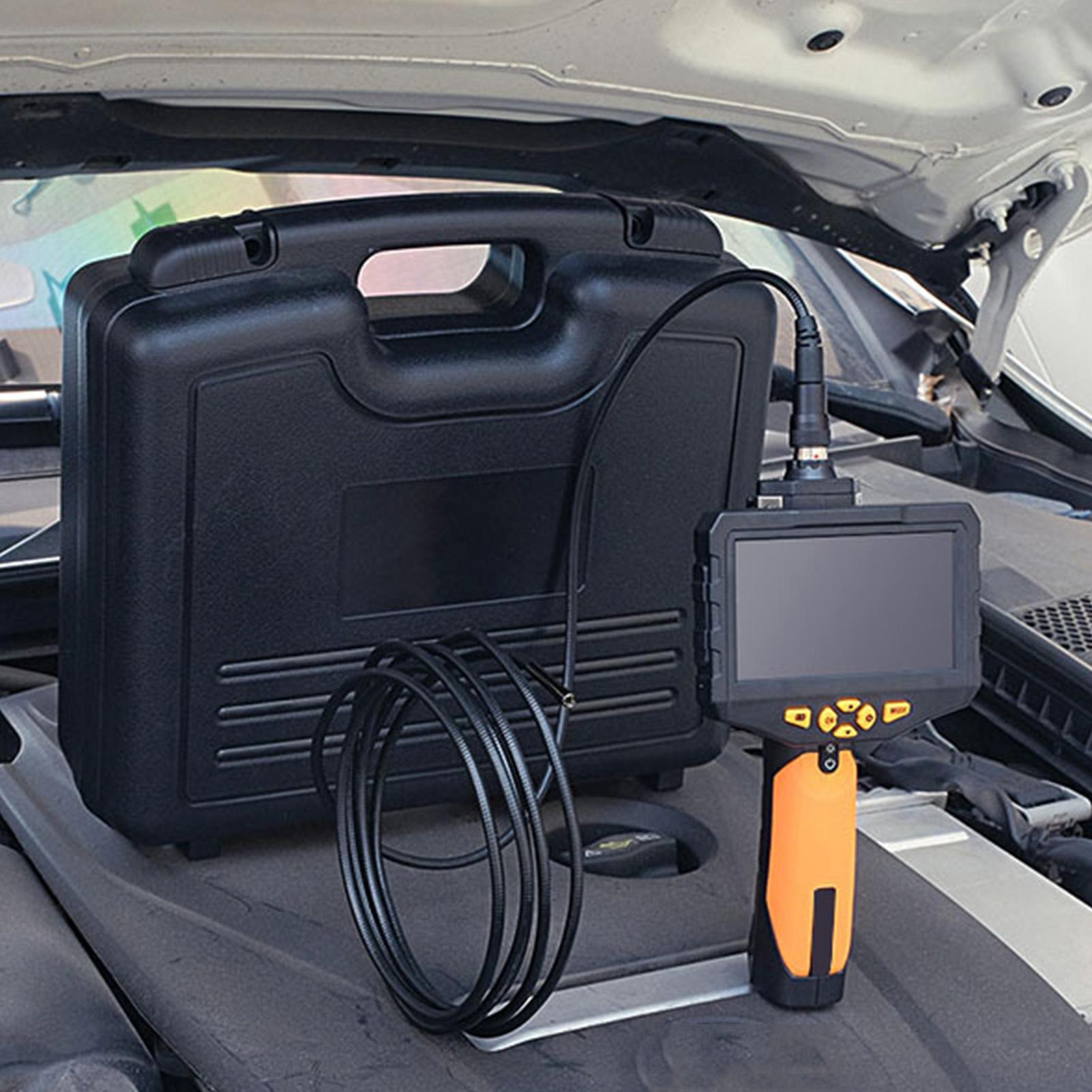 Handheld Industrial Endoscope with Single Lens 4.7-Inch IPS Display 100W Pixel Electronic Camera Video Picture Taking 6 LED Lights 3.0-Meter Cable for Pipeline Vehicle Inspection