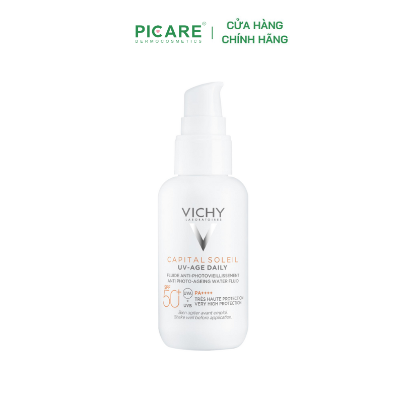 Gel Chống Nắng Bảo Vệ Da, Ngừa Thâm Nám Vichy Capital Soleil UV Age Daily SPF50 50ml