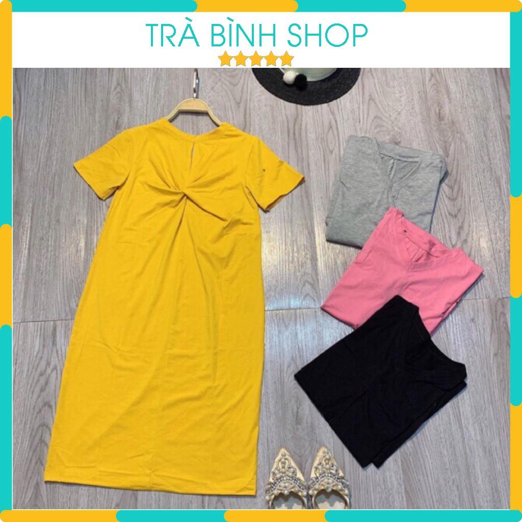 Váy Xoắn Lưng Dáng Suông Cổ Tim Chất Cotton Co Dãn 4 Chiều Hàng VNXK