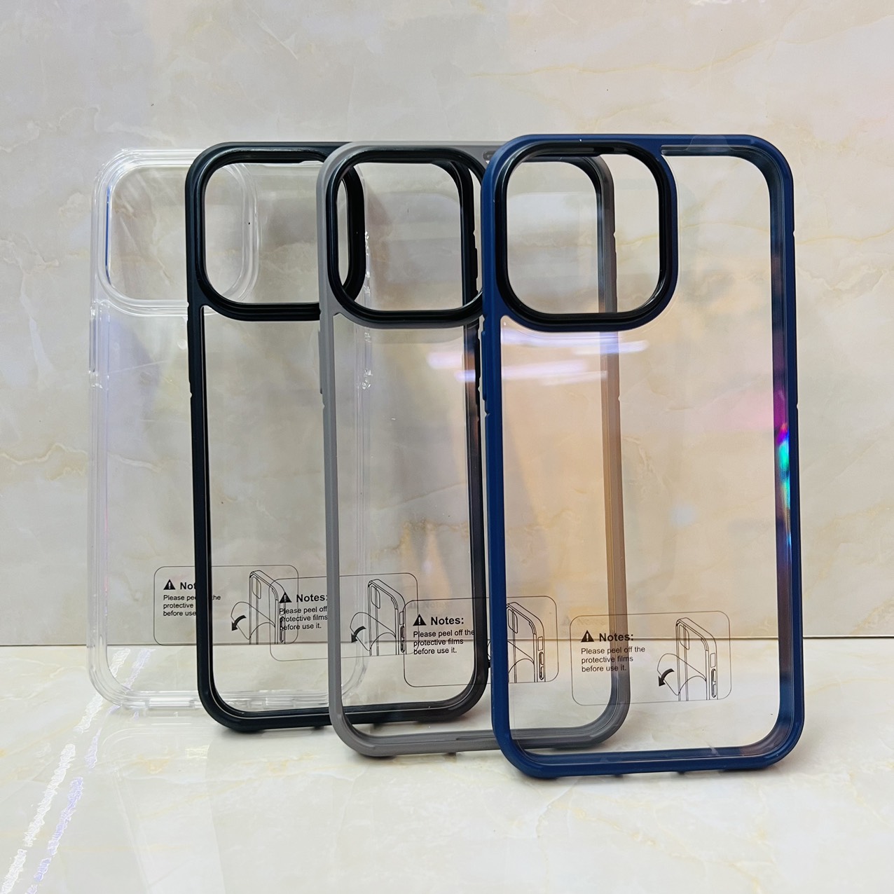 Ốp lưng cho iPhone 15 Pro Max X-Level Ice Crytal trong suốt viền màu- hàng chính hãng