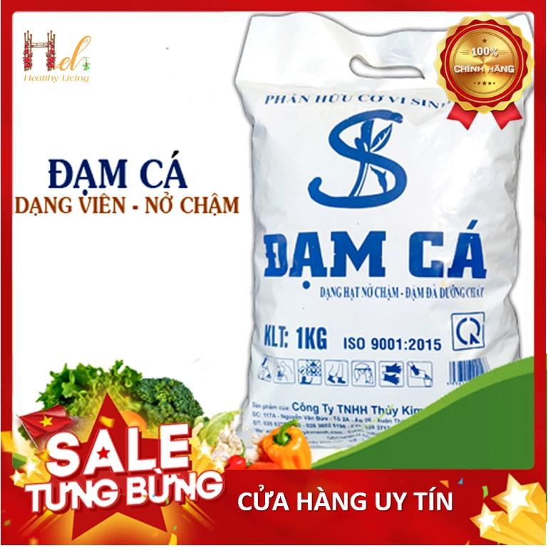 Phân Hữu Cơ Đạm Cá 1KG TKS Dạng Viên - Trồng Rau Sạch, Hoa Hồng, Cây Cảnh Bằng Đất Sạch, Xơ Dừa Mùn Dừa, Phân Bón Hữu Cơ