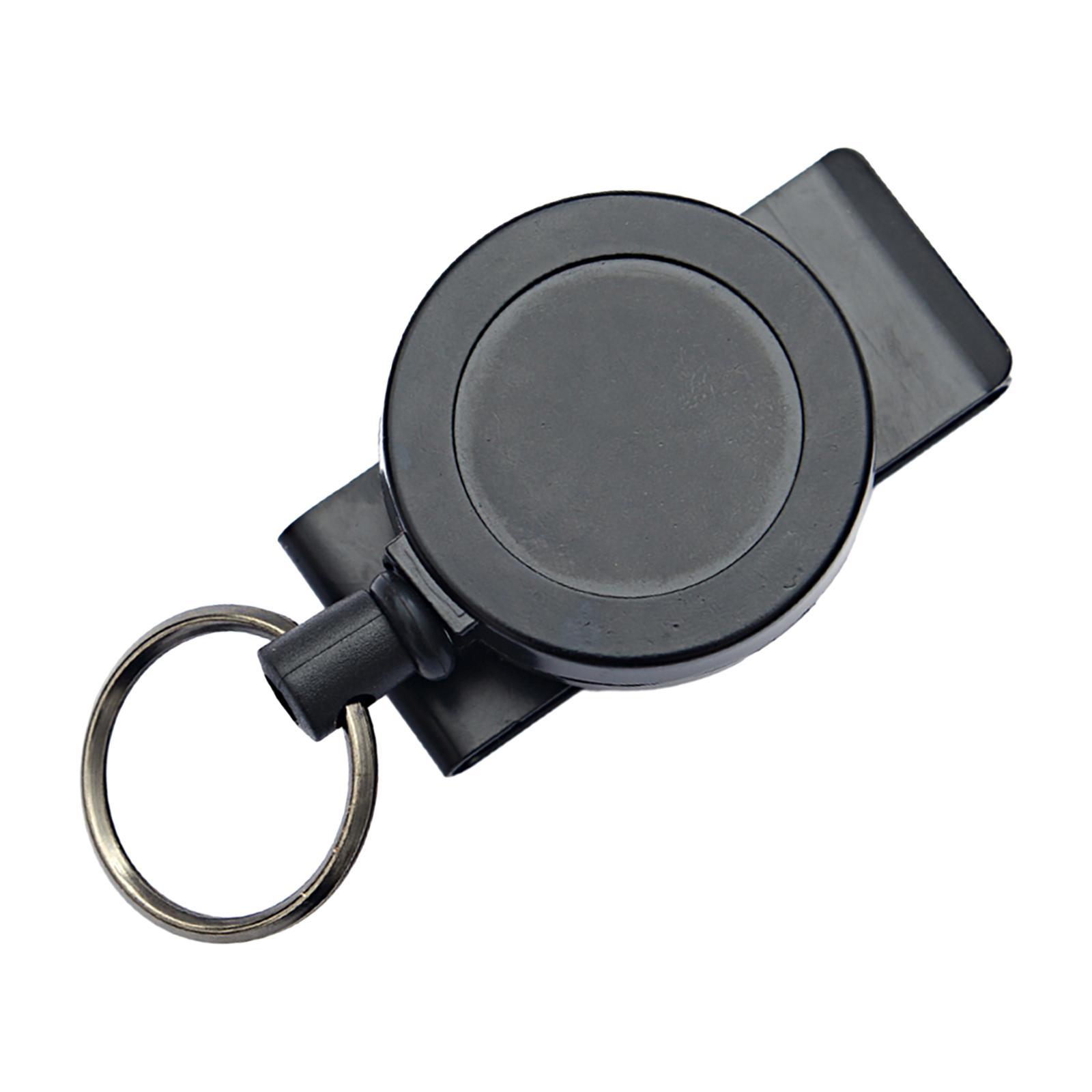 Heavy Duty Retractable Keychain Key Holder Durable Portable Retractable Reel Waist Key Chain Buckle for Outdoor Fishing
