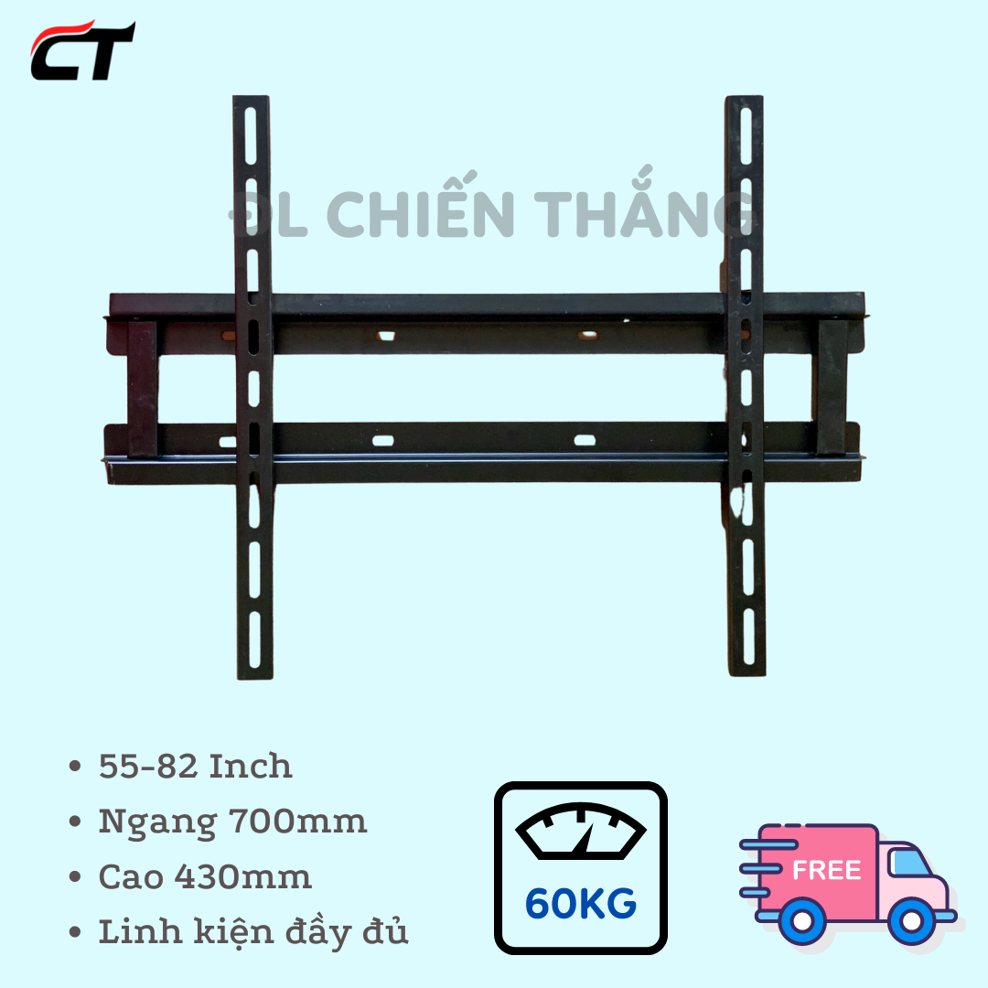 Giá treo tivi đa năng CP ( 55 Inch đến 82 Inch )  Áp Tường và Nghiêng  Cao Cấp Hàng Chính Hãng