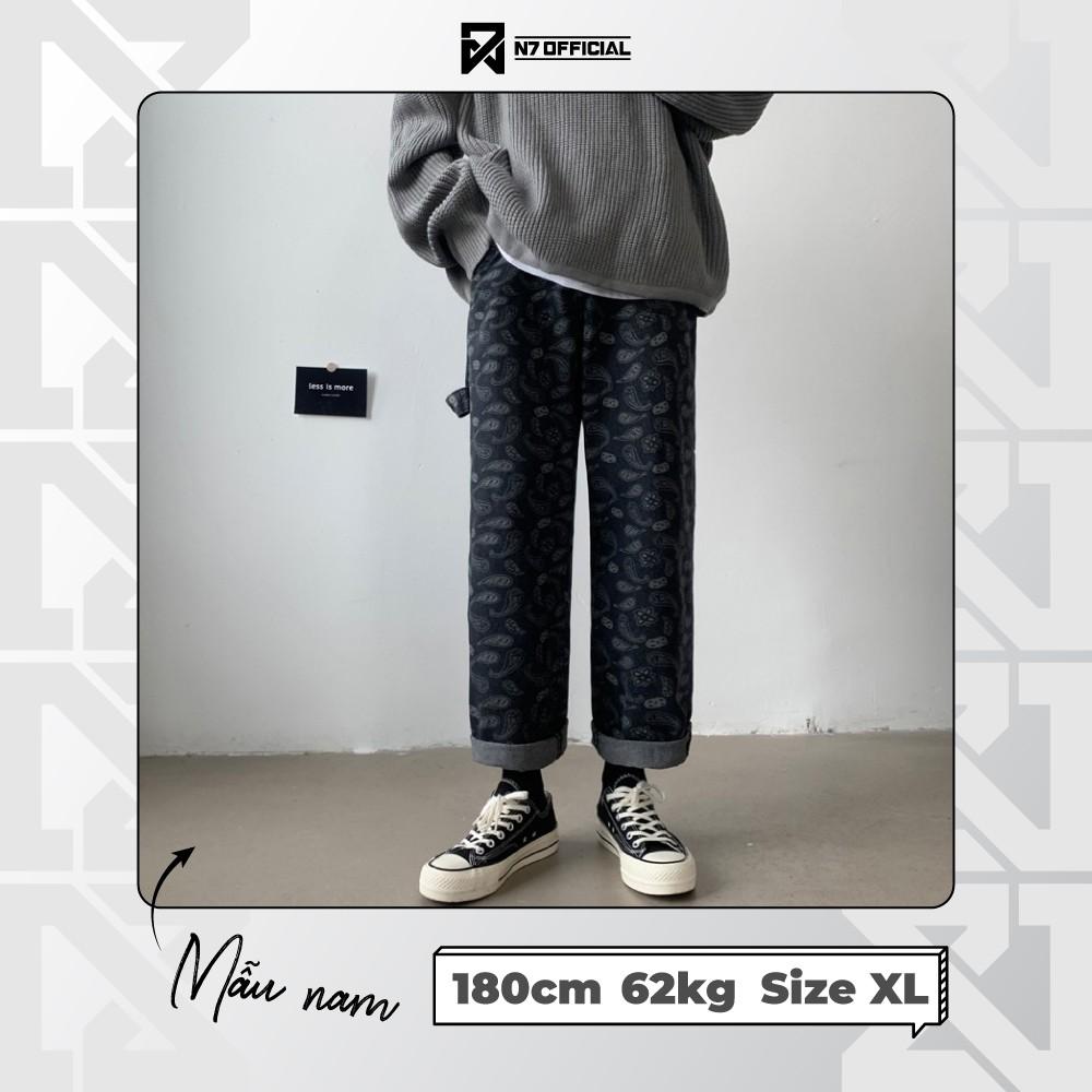 Quần Jeans Suông Paileys unisex N7 Basic nam nữ ống rộng oversize phong cách Hàn Quốc