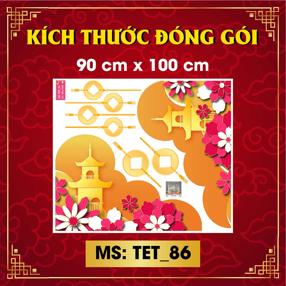 Decal trang trí tết combo số 20