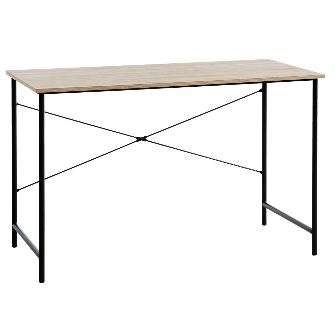 Bàn làm việc JYSK Vandborg gỗ công nghiệp khung kim loại xám/đen 120x75x60cm