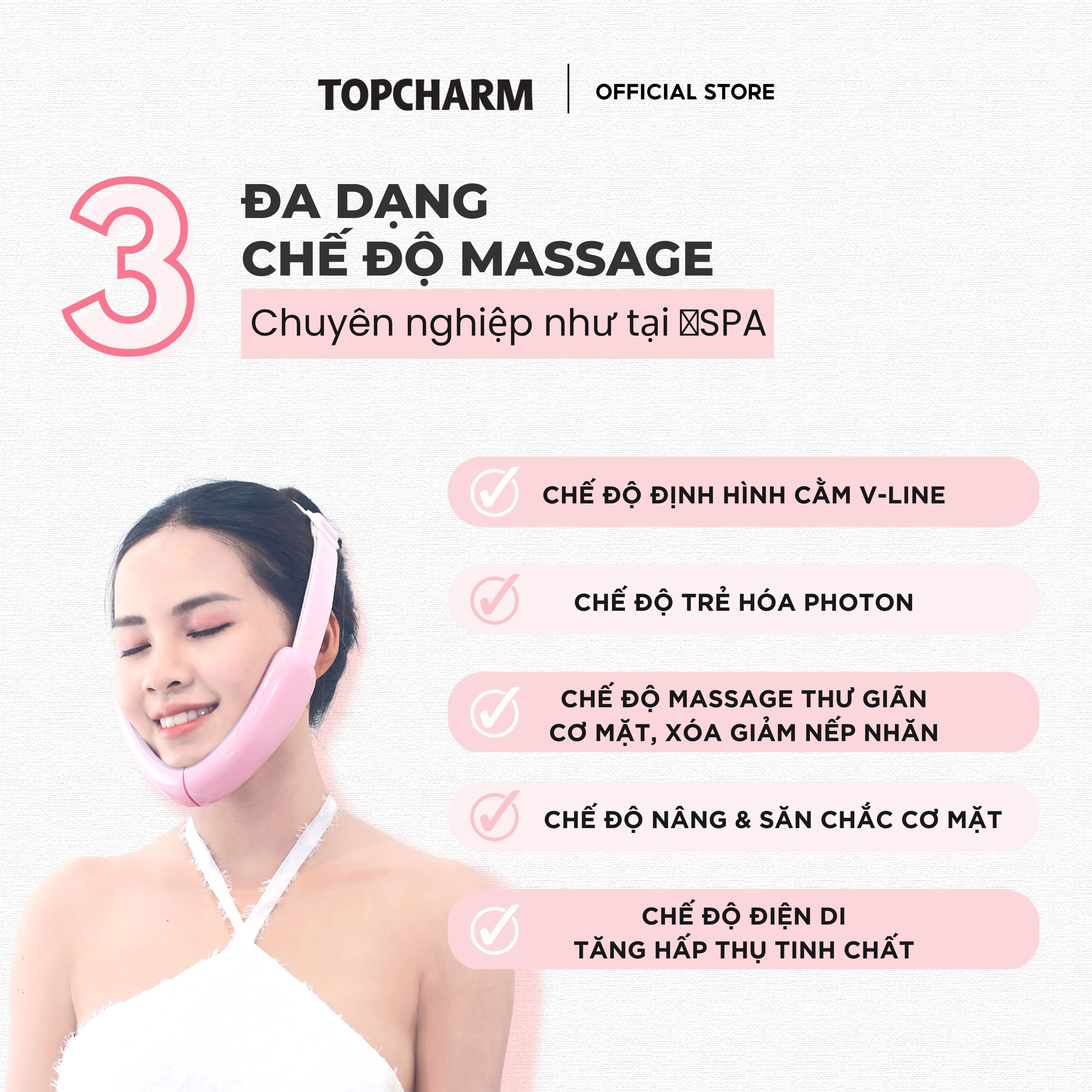 Máy nâng cơ trẻ hoá da giúp thon gọn tạo cằm V-Line TOPCHARM