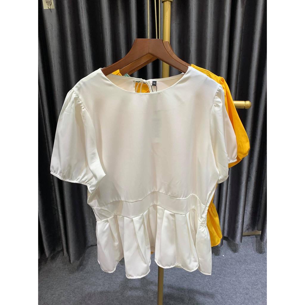 Áo peplum xòe eo tay bồng nữ tính  big size chất đẹp (60-90kg