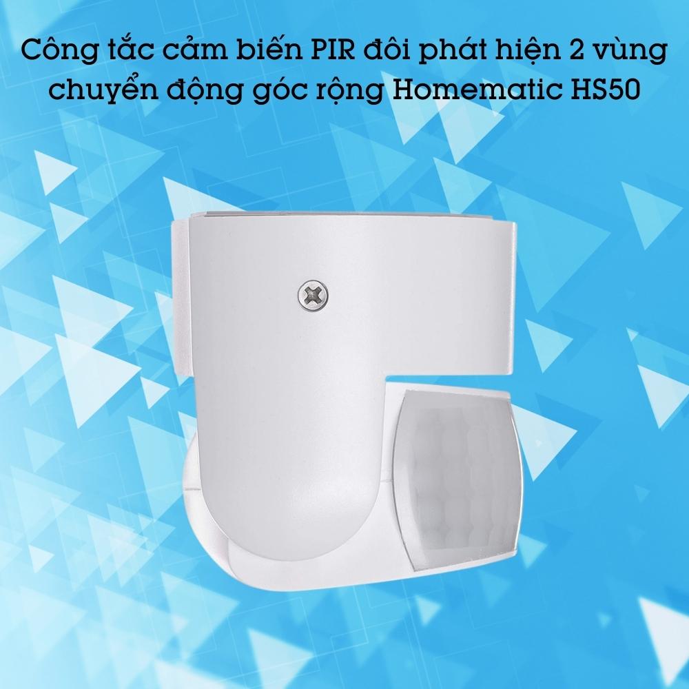 Công tắc cảm biến PIR đôi phát hiện 2 vùng chuyển động góc rộng Homematic HS50