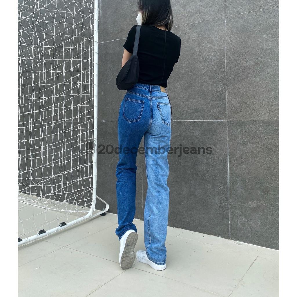 Quần Ống suông FORGET ME NOT 2 ống khác màu 20decemberjeans mã 2033