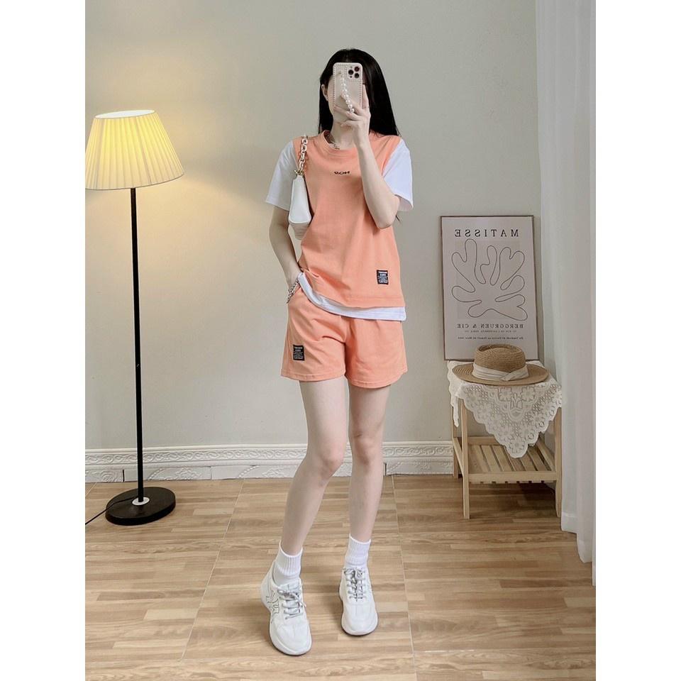 ĐỒ BỘ THUN COTTON MẶC NHÀ CO GIÃN, THOÁNG MÁT DÀNH CHO NỮ NO.9 Form rộng thời trang cho mùa hè-Siêu đẹp,chuẩn Hàn thích hợp đi chơi đi dạo