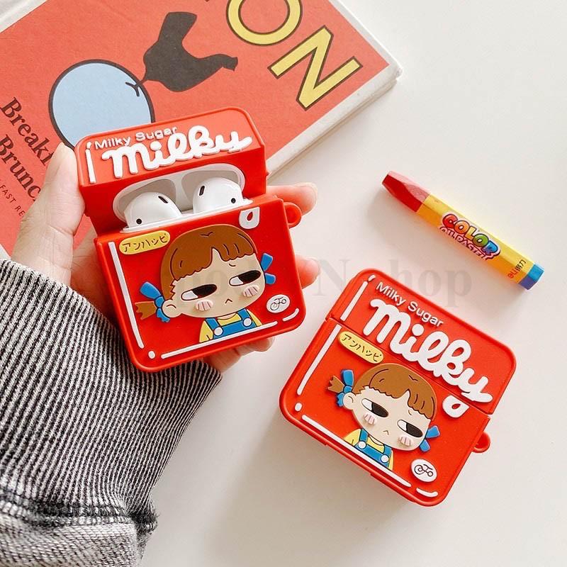 Bao Case Ốp dành cho airpod 1 và 2 và airpod pro hộp sữa silicon 3D cao cấp