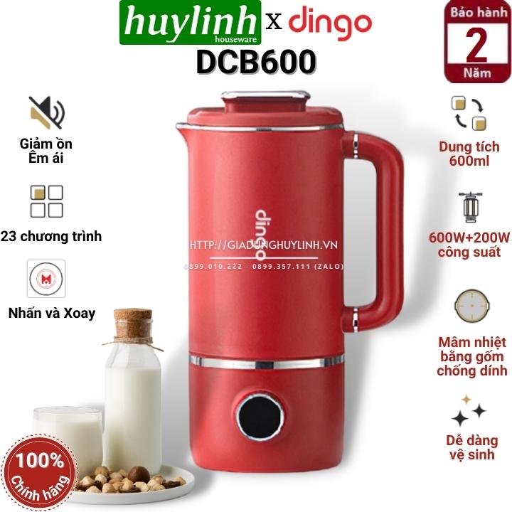 Máy làm - nấu sữa hạt mini Dingo DCB600 - dung tích 600ml - Đa chức năng [Đỏ - Xanh] - Hàng chính hãng