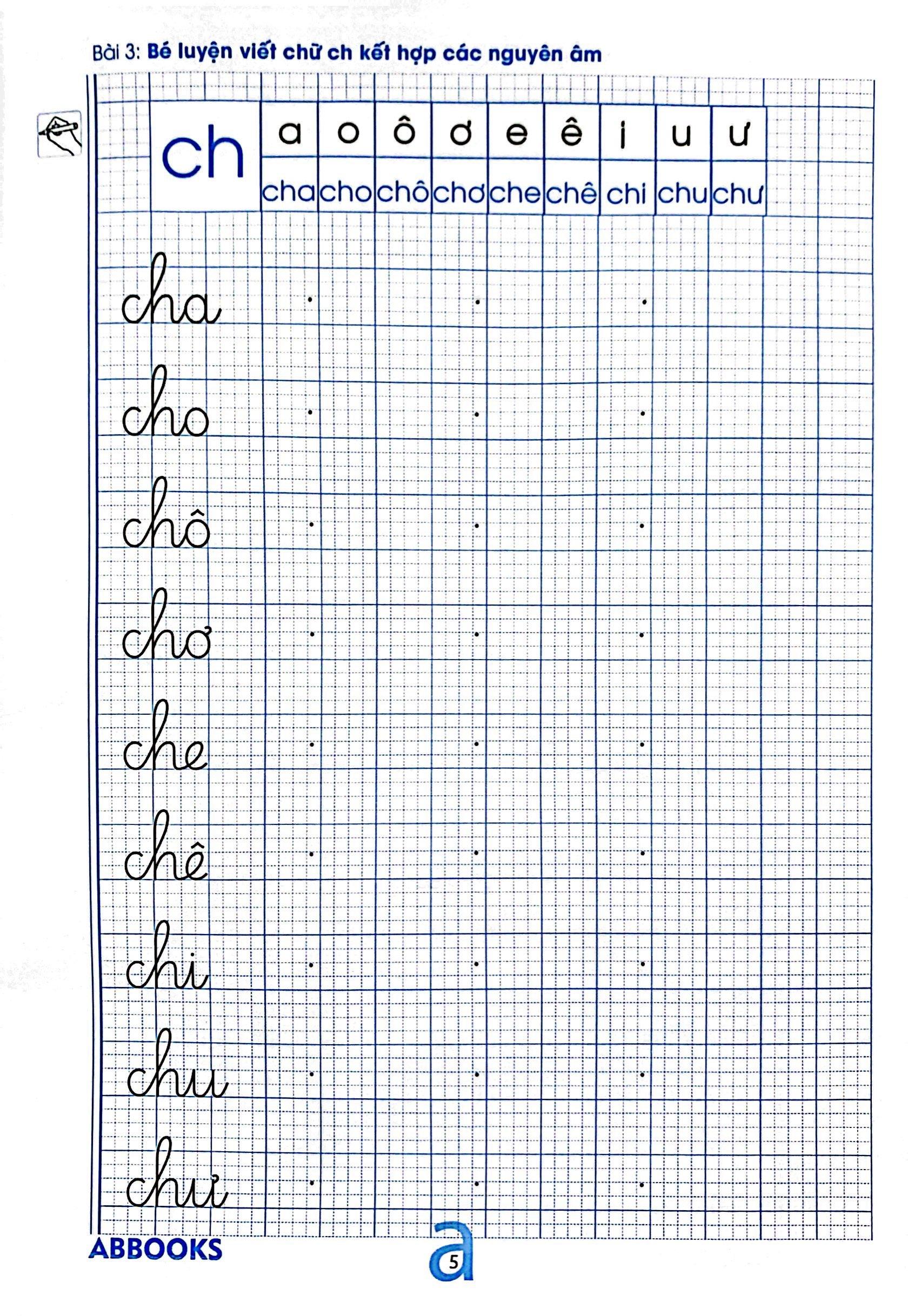 Chuẩn Bị Cho Bé Vào Lớp 1 - Dành Cho Bé 5-6 Tuổi - Bé Tập Viết Chữ - Quyển 2