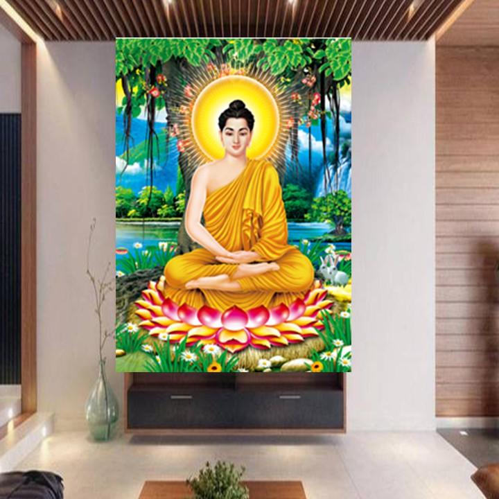 Tranh thêu Phật Thích Ca Mâu Ni LV3338 - kích thước: 43 * 55cm.