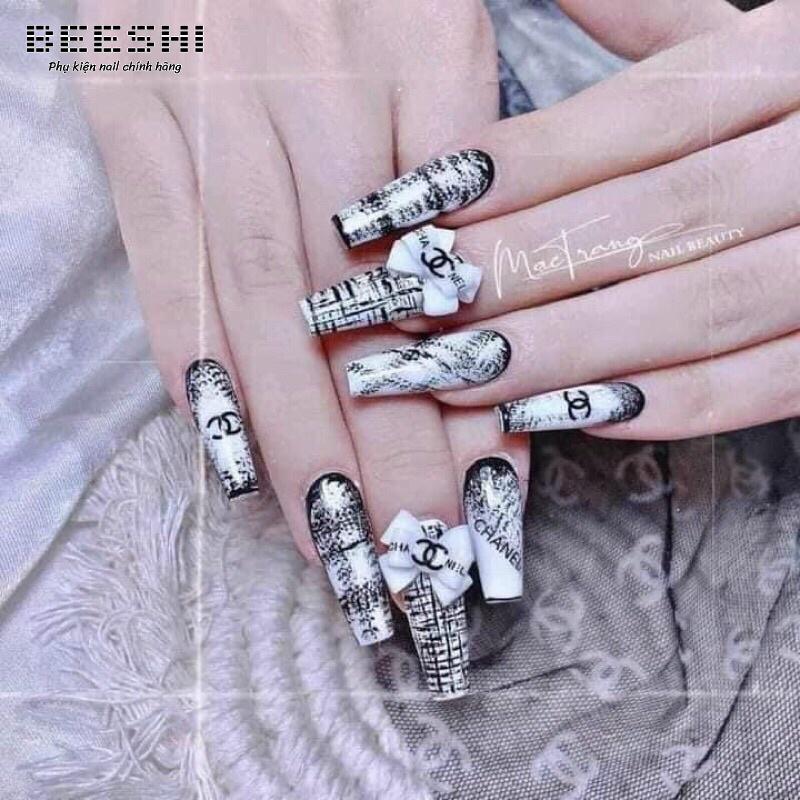 Nơ bột nail, nơ nhựa nail 1 túi 17-20 viên - beeshi shop nail