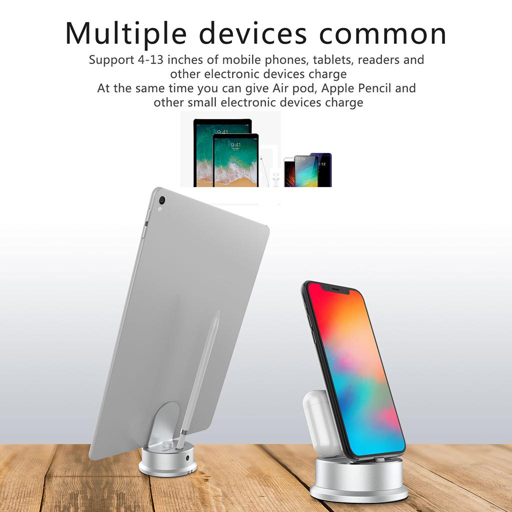 2 In 1 Phone Metal Charging Stand Dock Holder For  X/8/7/6, Tablet