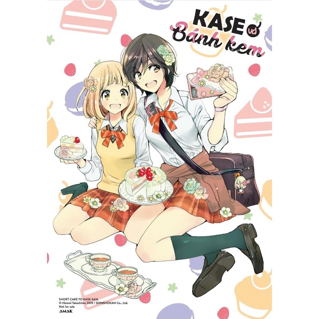 Truyện tranh Kase và bánh kem - Girls Love - Tặng Sticker + Couple Card + Poster - AMAK