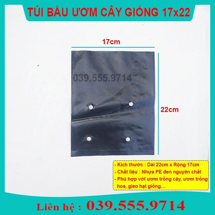 TÚI BẦU VUÔNG ƯƠM CÂY GIỐNG 17X22cm) 1KG - CHẬU NHỰA DẺO BỀN