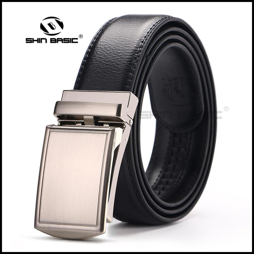 Dây Thắt Lưng, Nịt Nam Da Bò Cao Cấp - ShinBasic, Bảng Khoá Tự Động, Thời Trang Công Sở, BELTS21BAS13