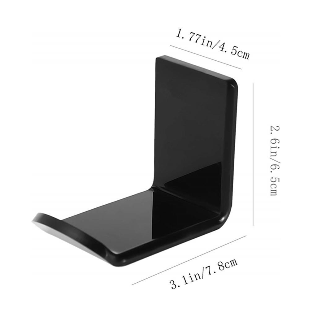 4x Wall Mount Headphone Display Stands Mount with Cable Clip 7.8x4.5x6.5cm