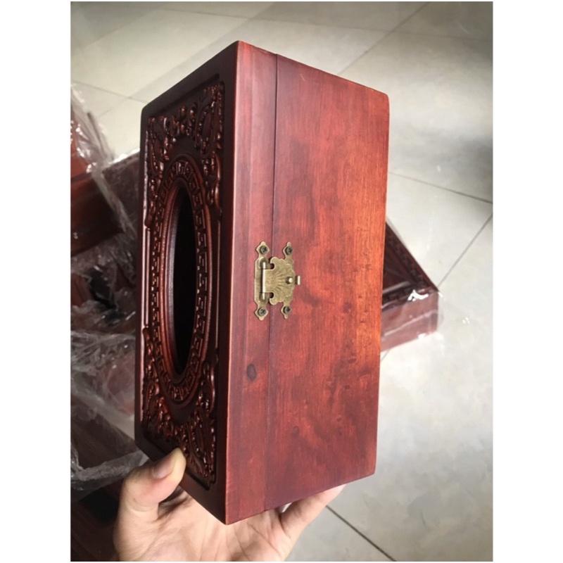 Hộp Đựng Giấy Ăn Gỗ Hương Cao Cấp